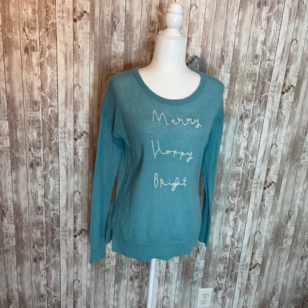 LOFT Merry Happy Bright Sweater size Small